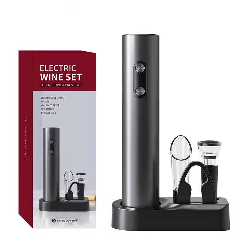 Set de Vino Premium con Base (De Pilas 🔋) [ENVIO GRATIS]
