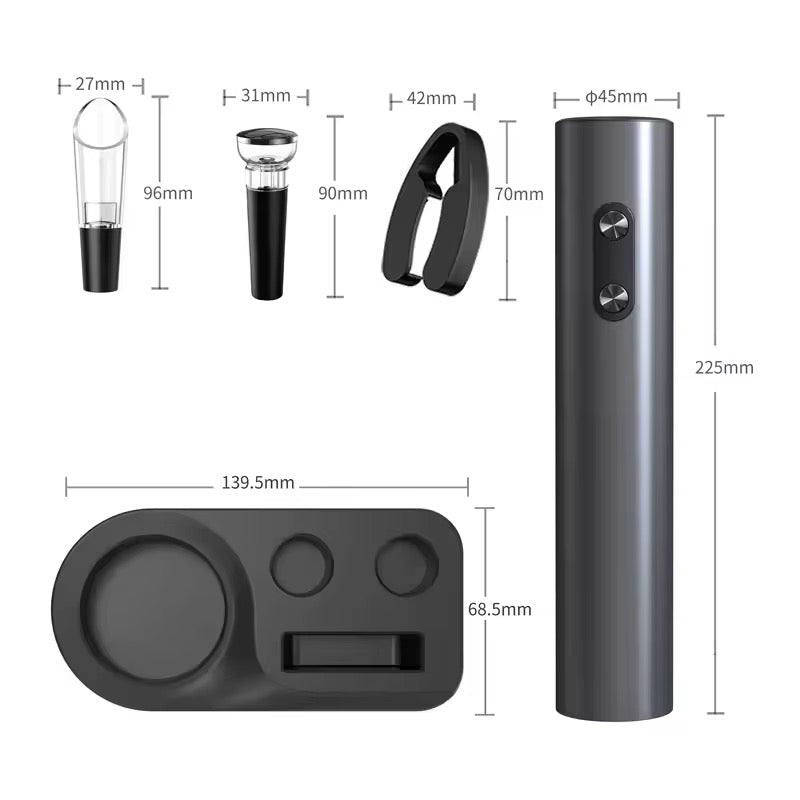 Set de Vino Premium con Base (De Pilas 🔋) [ENVIO GRATIS]